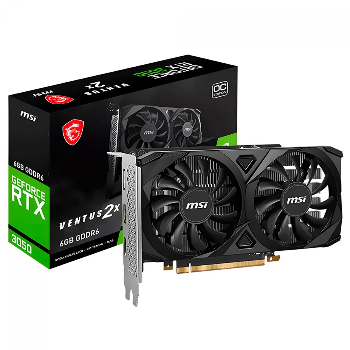 MSI GEFORCE RTX 3050 6GB VENTUS 2X GRAPHICS CARD