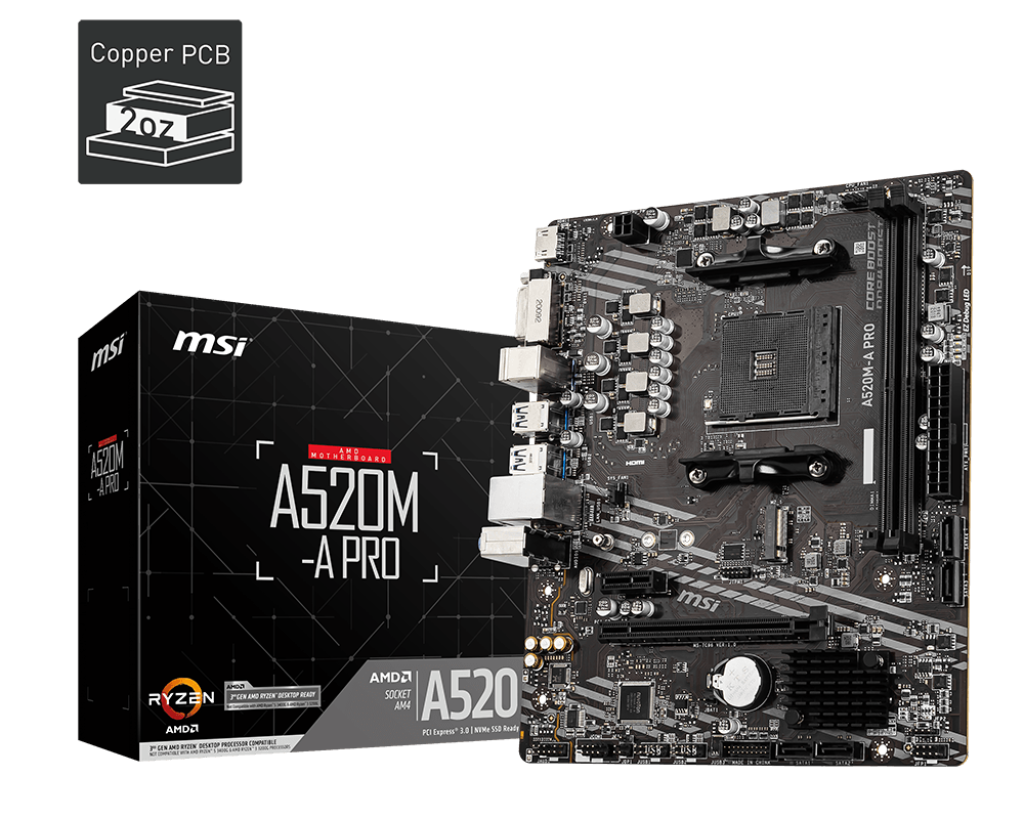 MSI A520M-A PRO DDR4 MOTHER BOARD